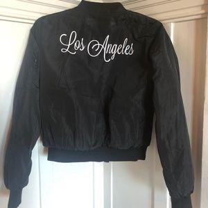 Custom Black 'Los Angeles' Bomber
